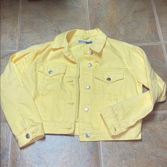 yellow denim jacket topshop